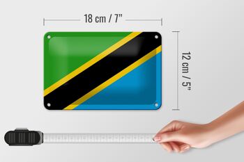 Signe en étain drapeau de la tanzanie, 18x12cm, décoration du drapeau de la tanzanie 5