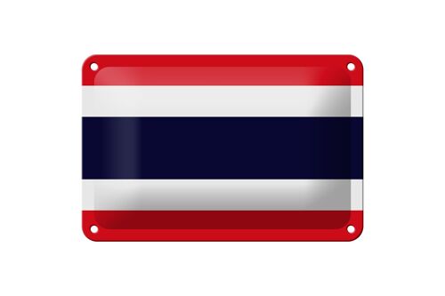 Blechschild Flagge Thailands 18x12cm Flag of Thailand Dekoration