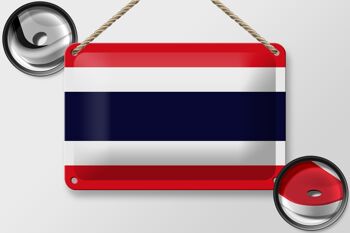 Signe en étain drapeau de la thaïlande, 18x12cm, décoration du drapeau de la thaïlande 2