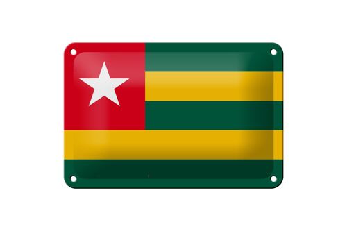 Blechschild Flagge Togos 18x12cm Flag of Togo Dekoration