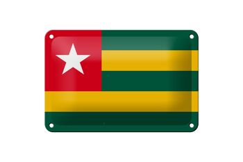 Signe en étain drapeau du togo 18x12cm, décoration du drapeau du togo 1