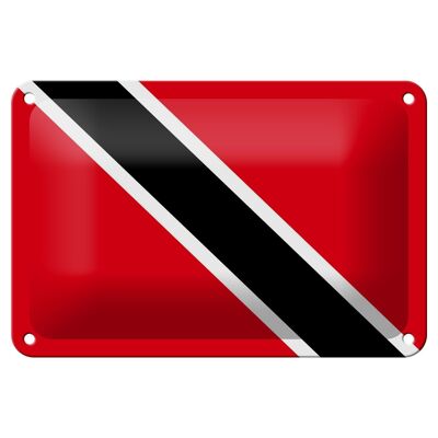 Cartel de chapa con bandera de Trinidad y Tobago, decoración Falg de 18x12cm