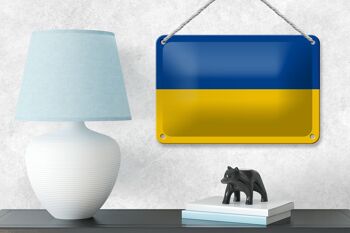 Drapeau en étain de l'Ukraine, 18x12cm, décoration du drapeau de l'ukraine 4