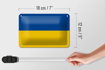 Drapeau en étain de l'Ukraine, 18x12cm, décoration du drapeau de l'ukraine 5