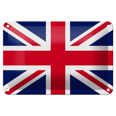 Targa in metallo Bandiera Union Jack 18x12 cm Bandiera Regno Unito Decorazione