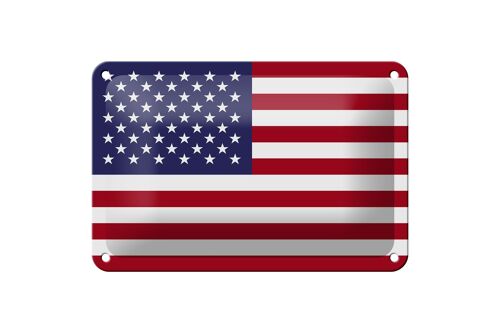 Blechschild Flagge Vereinigte Staaten 18x12cm United States Dekoration