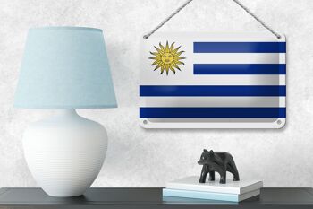 Signe en étain drapeau de l'uruguay, 18x12cm, décoration du drapeau de l'uruguay 4