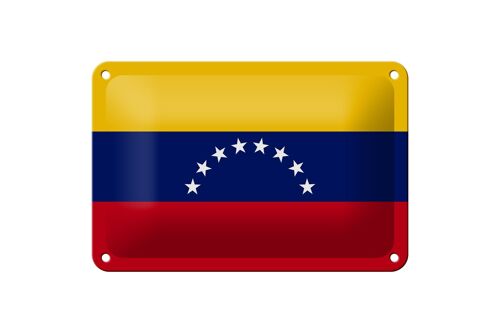 Blechschild Flagge Venezuelas 18x12cm Flag of Venezuela Dekoration