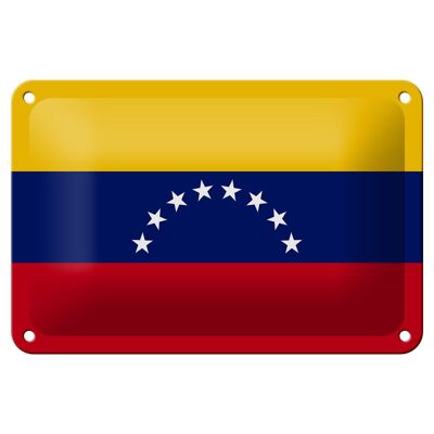 Blechschild Flagge Venezuelas 18x12cm Flag of Venezuela Dekoration