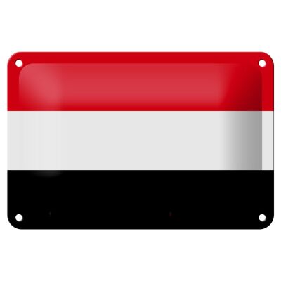 Blechschild Flagge Jemen 18x12cm Flag of Yemen Dekoration