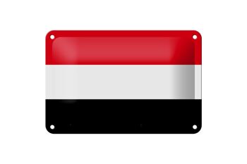 Drapeau en étain du yémen, 18x12cm, décoration du drapeau du yémen 1