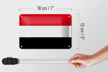 Drapeau en étain du yémen, 18x12cm, décoration du drapeau du yémen 5