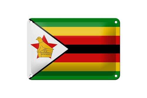 Blechschild Flagge Simbabwes 18x12cm Flag of Zimbabwe Dekoration