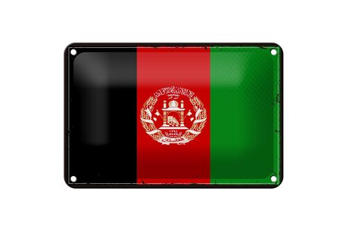 Blechschild Flagge Afghanistans 18x12cm Retro Afghanistan Dekoration