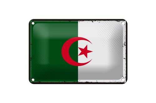 Blechschild Flagge Algeriens 18x12cm Retro Flag Algeria Dekoration