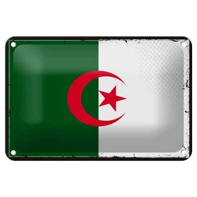 Blechschild Flagge Algeriens 18x12cm Retro Flag Algeria Dekoration