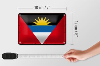 Drapeau en étain Antigua-et-Barbuda, 18x12cm, décoration de drapeau rétro 5