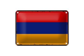 Drapeau en étain de l'arménie, 18x12cm, drapeau rétro de l'arménie, décoration 1