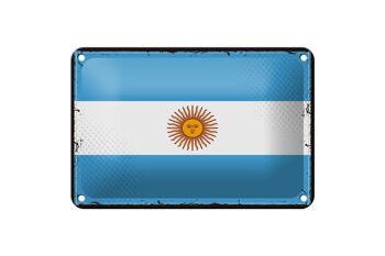 Drapeau en étain de l'argentine, 18x12cm, drapeau rétro, décoration argentine 1