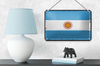 Drapeau en étain de l'argentine, 18x12cm, drapeau rétro, décoration argentine 4