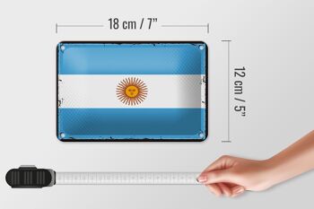 Drapeau en étain de l'argentine, 18x12cm, drapeau rétro, décoration argentine 5