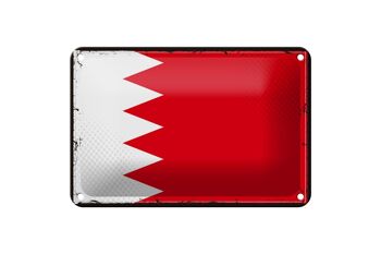 Drapeau de Bahreïn en étain, 18x12cm, décoration rétro, drapeau de Bahreïn 1