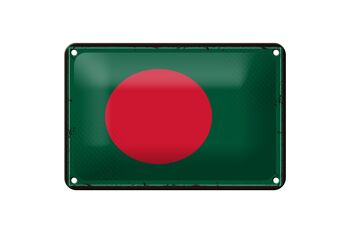 Drapeau en étain du Bangladesh, 18x12cm, décoration rétro du Bangladesh 1
