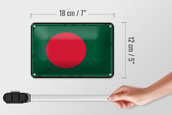 Drapeau en étain du Bangladesh, 18x12cm, décoration rétro du Bangladesh 5