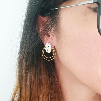 Boucles d'oreilles ovales Verveine 8