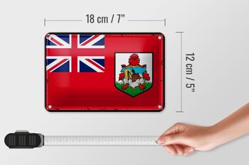 Drapeau des Bermudes en étain, 18x12cm, décoration rétro, drapeau des Bermudes 5