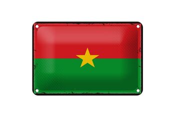 Drapeau du Burkina Faso en étain, 18x12cm, décoration rétro du Burkina Faso 1