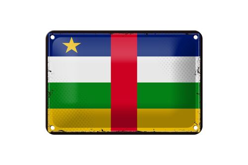 Blechschild Flagge Zentralafrikanischen Republik 18x12cm R Dekoration
