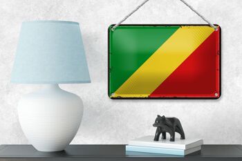 Drapeau en étain du Congo, 18x12cm, drapeau rétro du Congo, décoration 4