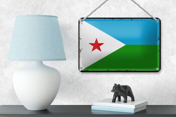Drapeau de Djibouti en étain, 18x12cm, drapeau rétro, décoration de Djibouti 4
