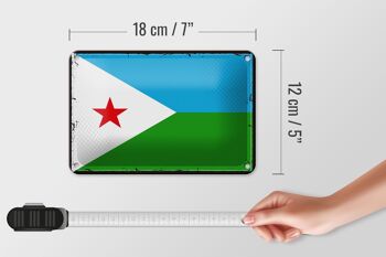 Drapeau de Djibouti en étain, 18x12cm, drapeau rétro, décoration de Djibouti 5