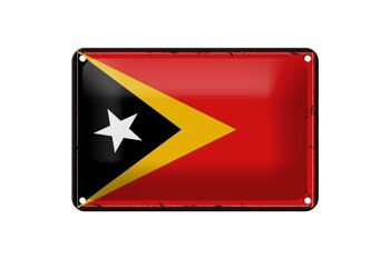 Drapeau en étain du Timor oriental, 18x12cm, drapeau rétro, décoration du Timor oriental 1