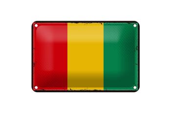 Drapeau de la Guinée en étain, 18x12cm, décoration rétro, drapeau de la Guinée 1