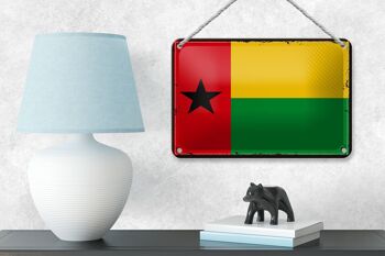 Signe en étain drapeau de la guinée-Bissau, 18x12cm, décoration rétro de la guinée 4