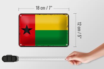 Signe en étain drapeau de la guinée-Bissau, 18x12cm, décoration rétro de la guinée 5