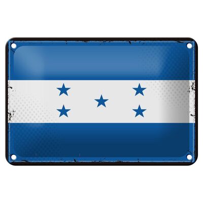 Drapeau en étain du Honduras 18x12cm, drapeau rétro du Honduras, décoration