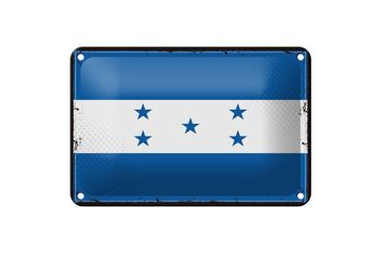 Drapeau en étain du Honduras 18x12cm, drapeau rétro du Honduras, décoration 1