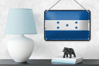 Drapeau en étain du Honduras 18x12cm, drapeau rétro du Honduras, décoration 4