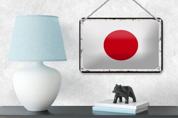 Drapeau du japon en étain, 18x12cm, décoration rétro 4