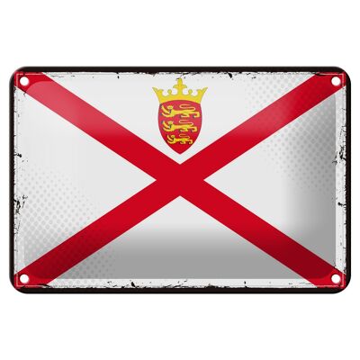 Tin Sign Flag Jerseys 18x12cm Retro Flag of Jersey Decoration