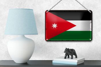 Drapeau de la jordanie en étain, 18x12cm, décoration rétro, drapeau de la jordanie 4