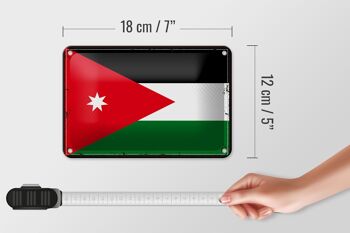 Drapeau de la jordanie en étain, 18x12cm, décoration rétro, drapeau de la jordanie 5