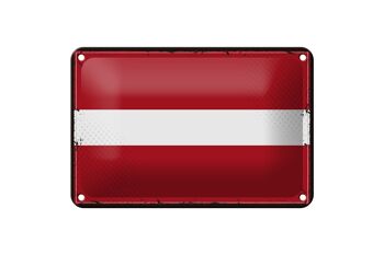 Signe en étain drapeau de la lettonie, 18x12cm, drapeau rétro de la lettonie, décoration 1