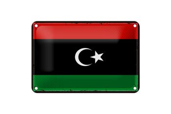 Drapeau de la Libye en étain, 18x12cm, décoration rétro, drapeau de la Libye 1