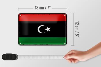 Drapeau de la Libye en étain, 18x12cm, décoration rétro, drapeau de la Libye 5