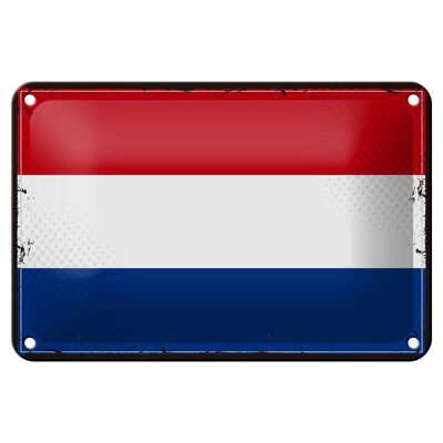 Tin sign flag Netherlands 18x12cm Retro Netherlands decoration